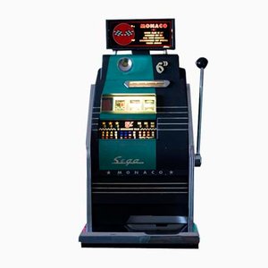 Slot machine Bandit Manchot con meccanismo Jackpot Mills di Sega, Monaco, anni '50