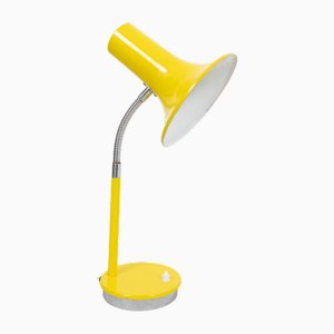 Lampe de Bureau à Col de Cygne Jaune, 1970s