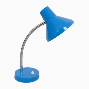 Blaue Schwanenhals Tischlampe von Szarvasi, 1970er