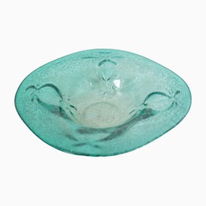 Turquoise Crystal Bowl, 1960s