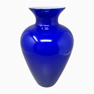 Vase Bleu par Ind. Vetraria Valdarnese, Italie, 1970s