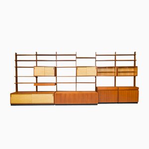 Mid-Century Shelf System by Dieter Wäckerlin for Behr, 1955, Set of 34