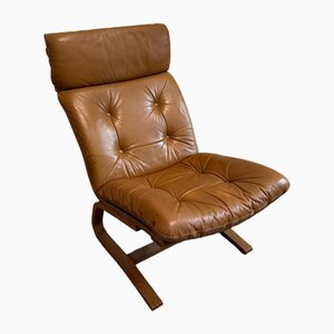 Leather Armchair by Elsa & Nordahl Solheim for Rybo Rykken Furnique & Co, 1976