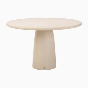 Round Natural Plaster Menhir 120 Dining Table by Isabelle Beaumont