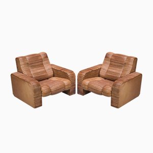 Armchairs in Patchwork Leather by Ernst Lüthy for De Sede, Set of 2