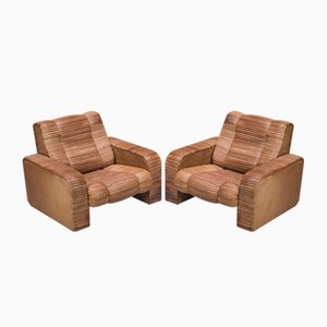 Set of Armchairs in Patchwork Leather by Ernst Lüthy for De Sede