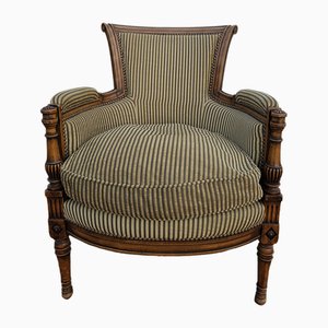 Louis XVI Stuhl aus Stoff und Holz