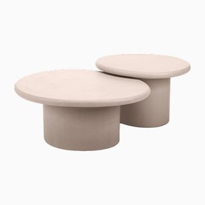 Natural Plaster Coffee Table by Isabelle Beaumont, Set of 2