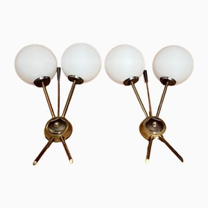 Vintage French Wall Lights from Maison Arlus, 1950, Set of 2