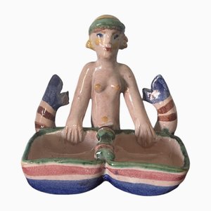 Sirena de cerámica de Ricard Dolker para Vietri, Italia, 1928