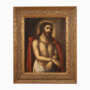 Artiste Religieux, Christ Ecce Homo, 1670, Huile sur Toile