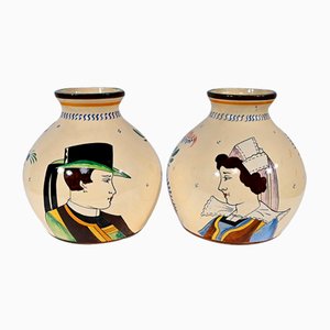 Vases by Henriot Quimper, 1950s, Set of 2