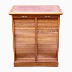 Archive Cabinet and Filing in Oak with Shutters, Italy, 1950s