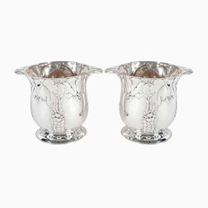 Vases Vintage en Argent, 1920, Set de 2