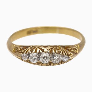 Viktorianischer Ring mit 0,30 ct Diamanten, Großbritannien, 1900er