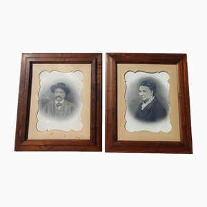 Grandval, Portraits, 1911, Charcoal Drawings, Set of 2