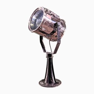 Vintage Stainless Steel Marine Searchlight Floor Lamp, 1983