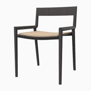 Collector Nihon Dining Chair in Famiglia 07 Fabric and Black Oak by Francesco Zonca Studio