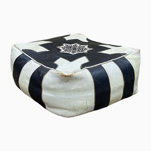 Berber Leather Pouf, 1970s
