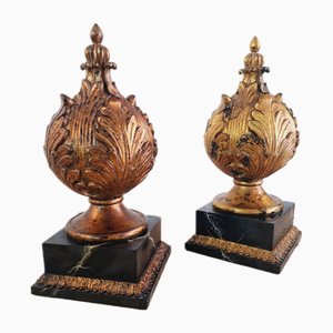Large Gilded Finials, 1980s, Set of 2