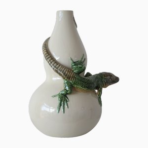 Vaso vintage in ceramica dipinto a mano, anni '80