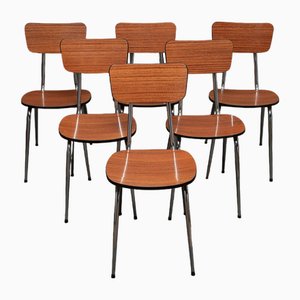 Caramel Chairs in Formica, 1950s, Set of 6