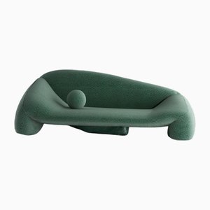 Jell Sofa in Dark Green Fabric by Alter Ego Studio