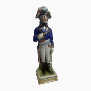 Figura Kellermann de Marshall of the Empire de porcelana de Scheibe Alsbach, Sajonia