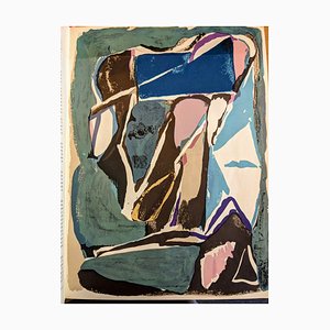 Bram Van Velde, Abstract Composition, Original Lithograph, 1952