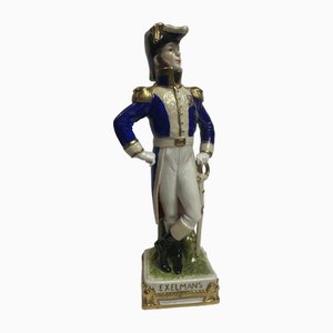 Figura Exelmans de porcelana de Scheibe Alsbach, Sajonia