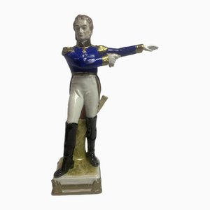 Figurine Cambronne en Porcelaine du Maréchal de l'Empire de Scheibe Alsbach, Saxe