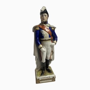 Marshall of the Empire Lannes Figure in Porcelain from Scheibe Alsbach, Saxony