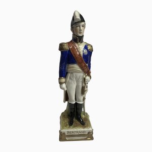Napoleon Marshall Bertrand Figure in Porcelaine from Scheibe Alsbach, Saxony
