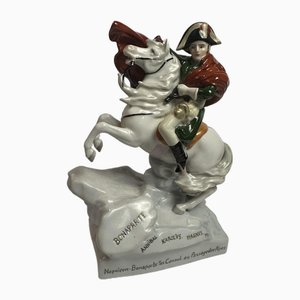 Figura de Napoleón en los Alpes de porcelana de Vitre Alsbach, Sajonia