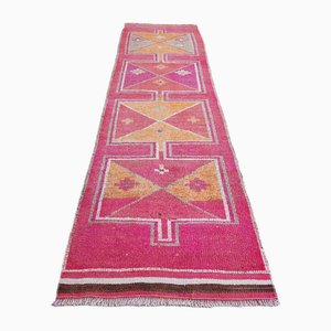 Tapis de Couloir du Moyen-Orient Rose Orange, 1960s