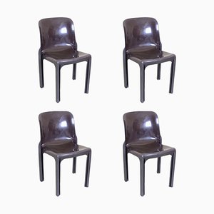 Selene Chairs by Vico Magistretti for Artemide, 1970s, Set of 4