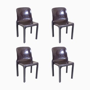 Selene Stühle von Vico Magistretti für Artemide, 1970er, 4er Set