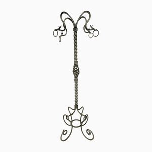 Hand-Crafted Wrought Iron Pedestal attributed to Alessandro Mazzucotelli, 1890s