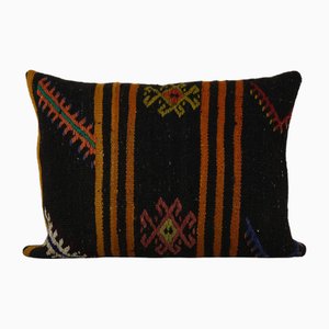 Turkish Handmade Wool Striped Decorative Kilim Cover