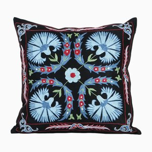 Housse de Coussin Suzani Floral en Soie, 1960s