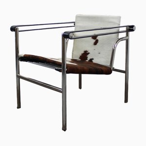 LC1 Sessel aus Leder von Charlotte Perriand für Cassina