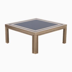 Coffee Table in Metal and Colored Glass, 1970s