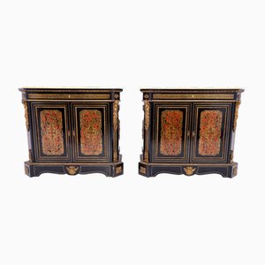 Boulle Chests of Drawers, France, 1860s, Set of 2