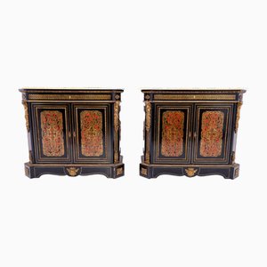 Cassettiere Boulle, Francia, metà XIX secolo, set di 2