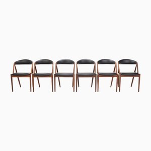 Set of 6 Dining Chairs by Kai Kristiansen for Schou Andersen, 1960s, Set of 6