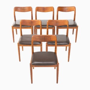 Chaises de Salle à Manger par Johannes Andersen pour Uldum Mobelfabrik, Danemark, 1960s, Set de 6