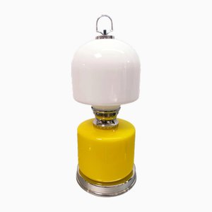 Space Age Yellow and White Skittle Lamp