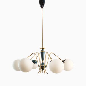 Sputnik Ceiling Light with White Spheres