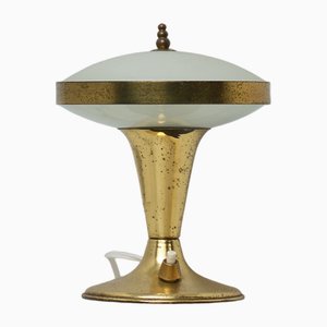 Lámpara de mesa italiana de latón, años 50