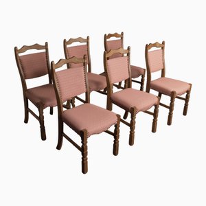 Chaises de Salle à Manger en Chêne attribuées à Henning Kjærnulf, Danemark, 1960s, Set de 6